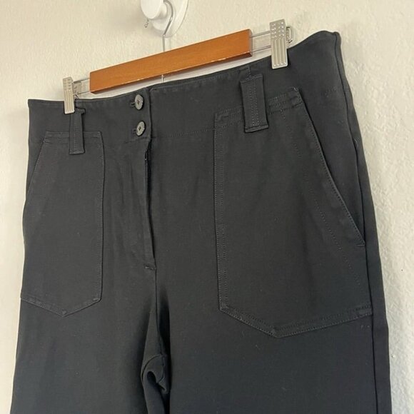 The Naomi Cropped Wide-Leg Black Stretch Flared Pants by Maeve Anthropologie 14 - Picture 11 of 12